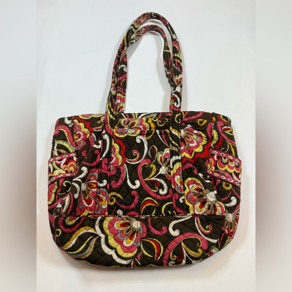 Vera Bradley Puccini zipper bag / tote wear on handles, retired 2013 pattern - Picture 6 of 9